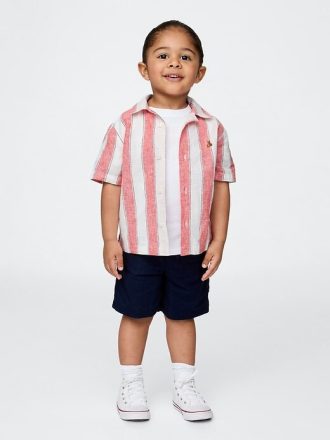 Conjunto de cabaña de lino y algodón para bebés y niños pequeños