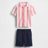 Conjunto de cabaña de lino y algodón para bebés y niños pequeños Conjunto de cabaña de lino y algodón para bebés y niños pequeños