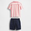 Conjunto de cabaña de lino y algodón para bebés y niños pequeños Conjunto de cabaña de lino y algodón para bebés y niños pequeños