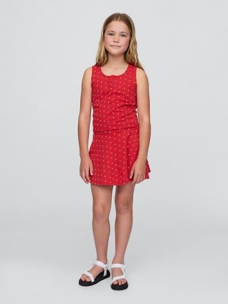 Conjunto de camiseta de tirantes y falda pantalón para niños