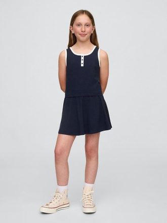 Conjunto de camiseta de tirantes y falda pantalón para niños