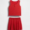 Conjunto de camiseta de tirantes y falda pantalón para niños