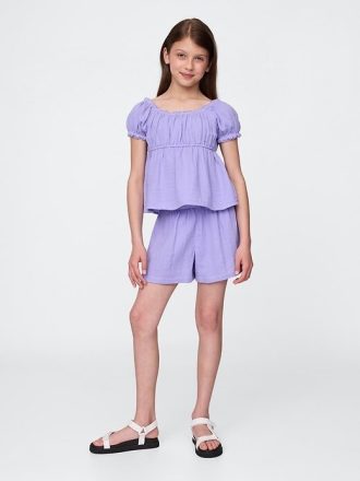 Conjunto de gasa arrugada para niños