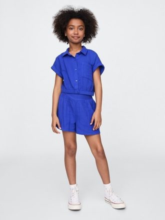 Conjunto de gasa arrugada para niños