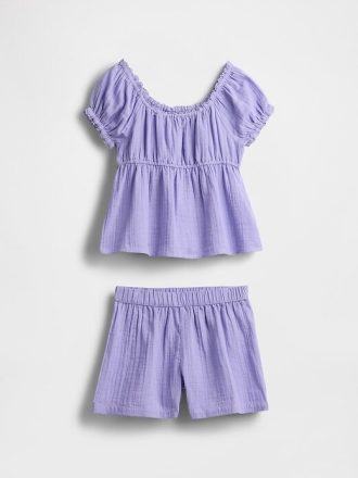Conjunto de gasa arrugada para niños