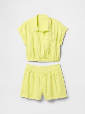 Conjunto de gasa arrugada para niños