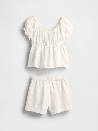 Conjunto de gasa arrugada para niños