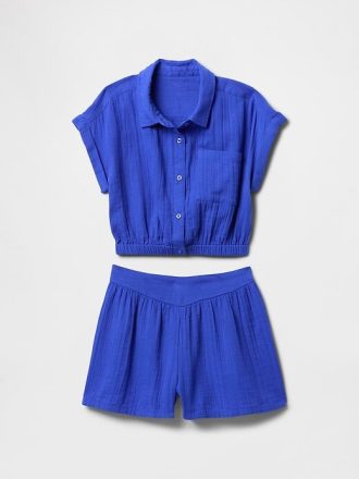 Conjunto de gasa arrugada para niños
