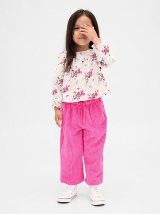 Conjunto de gasa de algodón y pana para bebé y niño pequeño
