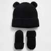 Conjunto de gorro y manoplas CashSoft Bear para bebés y niños pequeños Conjunto de gorro y manoplas CashSoft Bear para bebés y niños pequeños