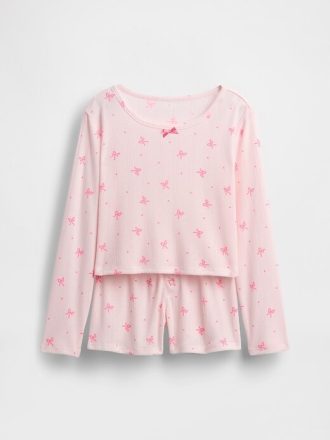 Conjunto de pijama corto de punto reciclado para niños