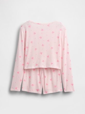 Conjunto de pijama corto de punto reciclado para niños