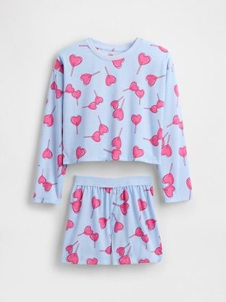 Conjunto de pijama corto reciclado para niños