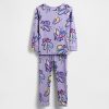 Conjunto de pijama de algodón orgánico cepillado para bebés y niños pequeños