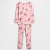 Conjunto de pijama de algodón orgánico cepillado para bebés y niños pequeños