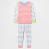 Conjunto de pijama de algodón orgánico cepillado para bebés y niños pequeños