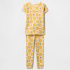 Conjunto de pijama de algodón orgánico cepillado para bebés y niños pequeños