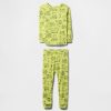 Conjunto de pijama de algodón orgánico cepillado para bebés y niños pequeños