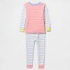 Conjunto de pijama de algodón orgánico cepillado para bebés y niños pequeños