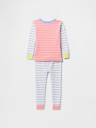 Conjunto de pijama de algodón orgánico cepillado para bebés y niños pequeños