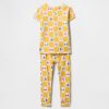 Conjunto de pijama de algodón orgánico cepillado para bebés y niños pequeños