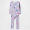 Conjunto de pijama de algodón orgánico cepillado para bebés y niños pequeños