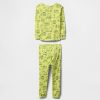 Conjunto de pijama de algodón orgánico cepillado para bebés y niños pequeños