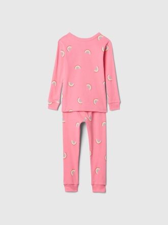 Conjunto de pijama de algodón orgánico cepillado para bebés y niños pequeños