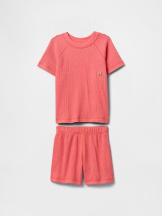 Conjunto de punto gofre para bebé y niño pequeño