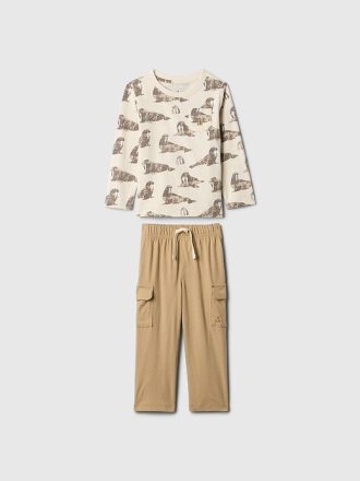 Conjunto de ropa cargo para bebés y niños pequeños que se puede combinar
