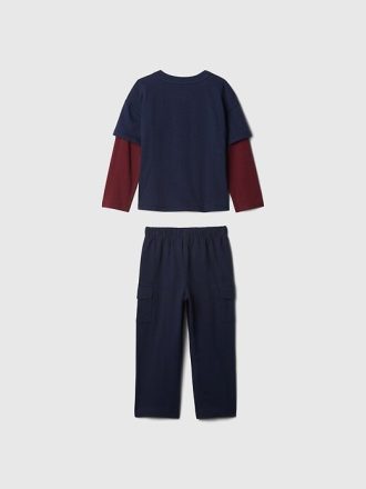 Conjunto de ropa cargo para bebés y niños pequeños que se puede combinar