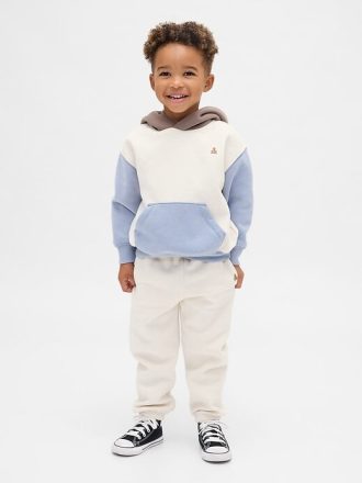 Conjunto de sudadera con capucha y bloques de color vintage para bebé y niño pequeño Conjunto de sudadera con capucha y bloques de color vintage para bebé y niño pequeño