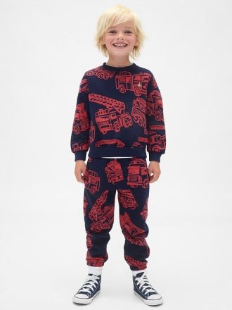 Conjunto de sudadera de camión de bomberos VintageSoft para bebés y niños pequeños