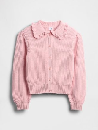 Cárdigan con cuello con volantes para niños
