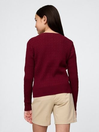 Cárdigan de uniforme de algodón orgánico para niños