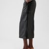 Falda midi cargo de cuero vegano Falda midi cargo de cuero vegano