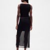 Falda midi de malla