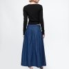 Falda midi vaquera con canesú estilo western Falda midi vaquera con canesú estilo western