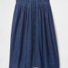 Falda midi vaquera con canesú estilo western Falda midi vaquera con canesú estilo western