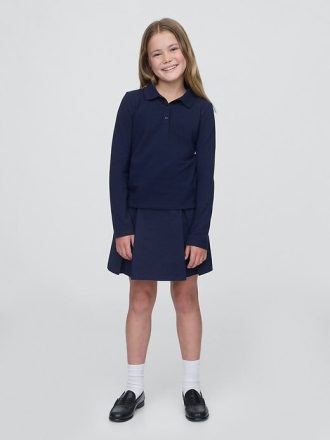 Falda pantalón plisada caqui fácil de usar para niños Falda pantalón plisada caqui fácil de usar para niños