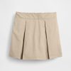 Falda pantalón plisada caqui fácil de usar para niños Falda pantalón plisada caqui fácil de usar para niños