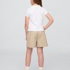 Falda pantalón plisada caqui fácil de usar para niños Falda pantalón plisada caqui fácil de usar para niños