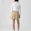 Falda pantalón plisada de color caqui para niños Falda pantalón plisada de color caqui para niños