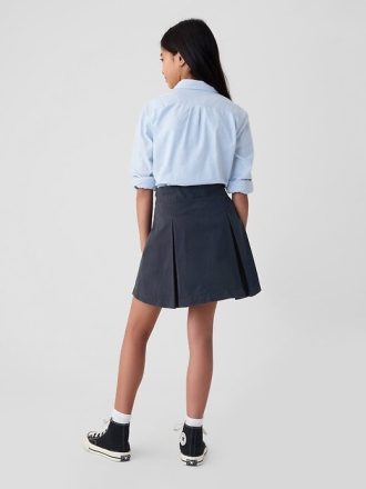 Falda pantalón plisada de color caqui para niños Falda pantalón plisada de color caqui para niños