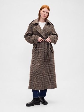 Gabardina de espiga de mezcla de lana Gabardina de espiga de mezcla de lana