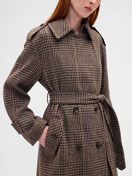 Gabardina de espiga de mezcla de lana Gabardina de espiga de mezcla de lana