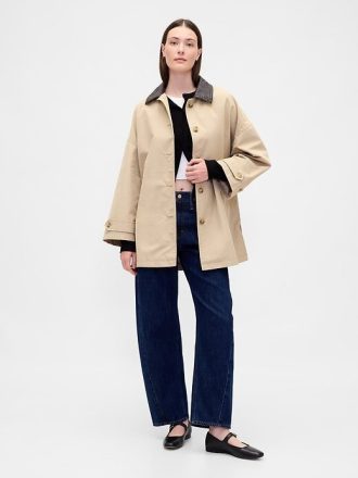Gabardina extragrande de sarga