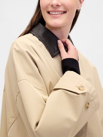Gabardina extragrande de sarga