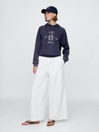 Gap × DÔEN Sudadera con capucha raglán con logotipo de peso pesado para adultos