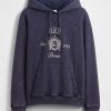 Gap × DÔEN Sudadera con capucha raglán con logotipo de peso pesado para adultos